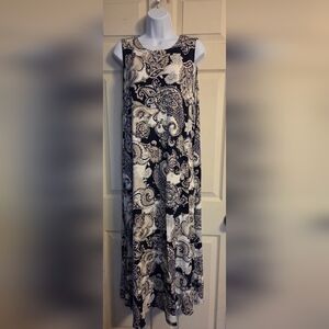 J. Jill Black and White Paisley Maxi Dress